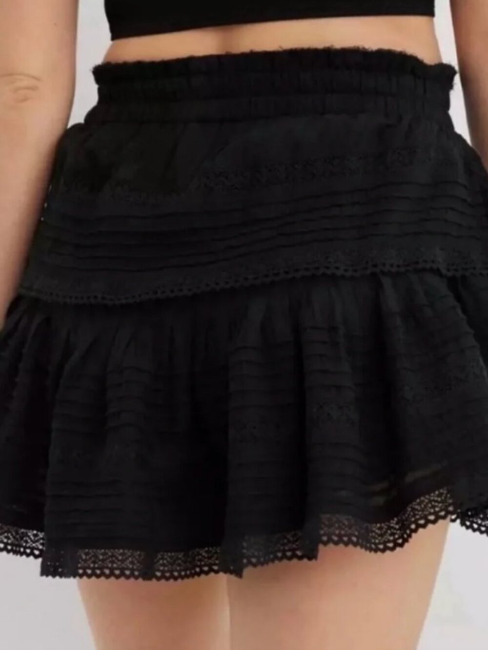 Rock N Ruffle Lace Mini Skirt - Picture 3 of 3